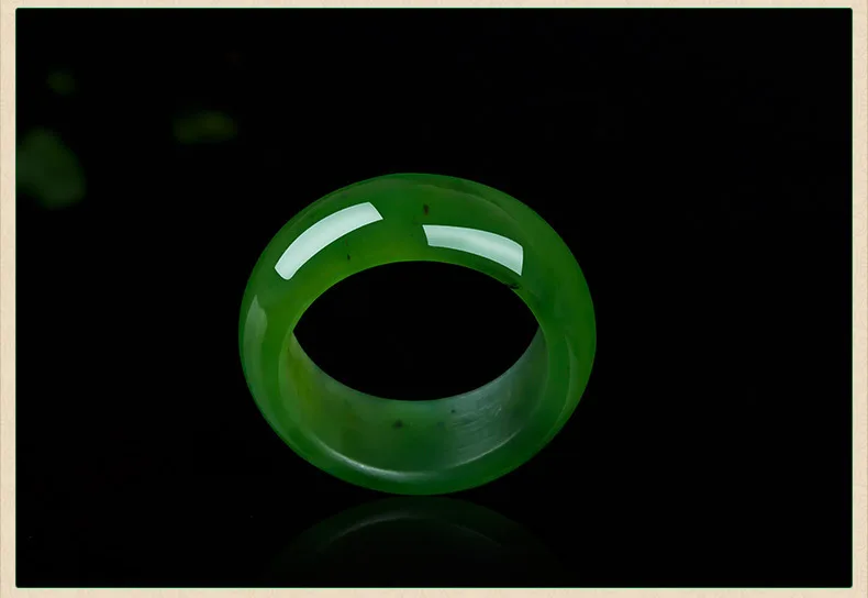 Кольцо из яшмы натурального шпината зеленое кольцо китайского жадеита