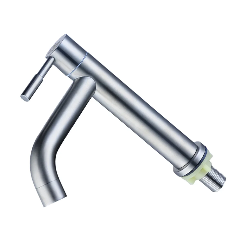 

Stainless Steel Faucet Single Cold Basin Faucet Bathroom Metal Faucet Kitchen Faucet (Style 3)