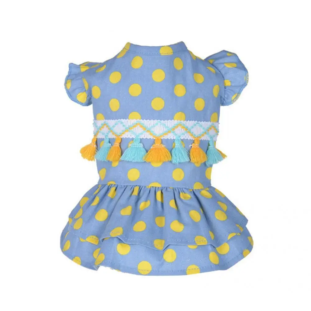 

5 Sizes Lightweight Tassel Decor Pet Skirt Pet Cloth Dog Dress Adorable for Outdoor