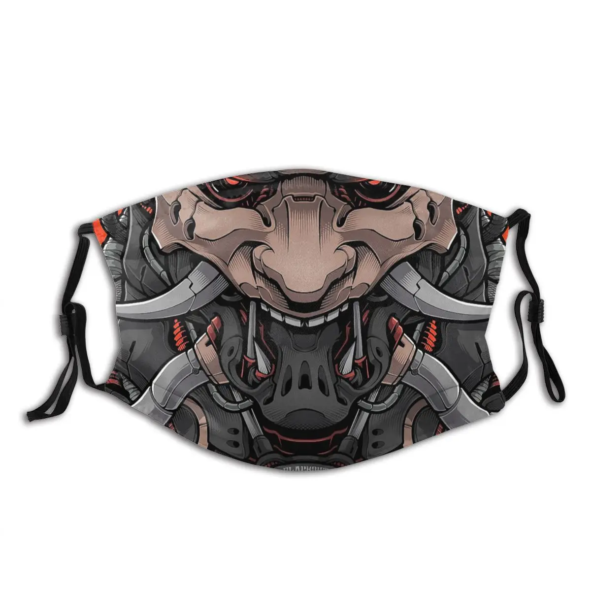 

Они меча Блэкаут VER японская моющаяся маска для лица с принтом и фильтрами ветрозащитная Пылезащитная защитная маска с ушной петлей