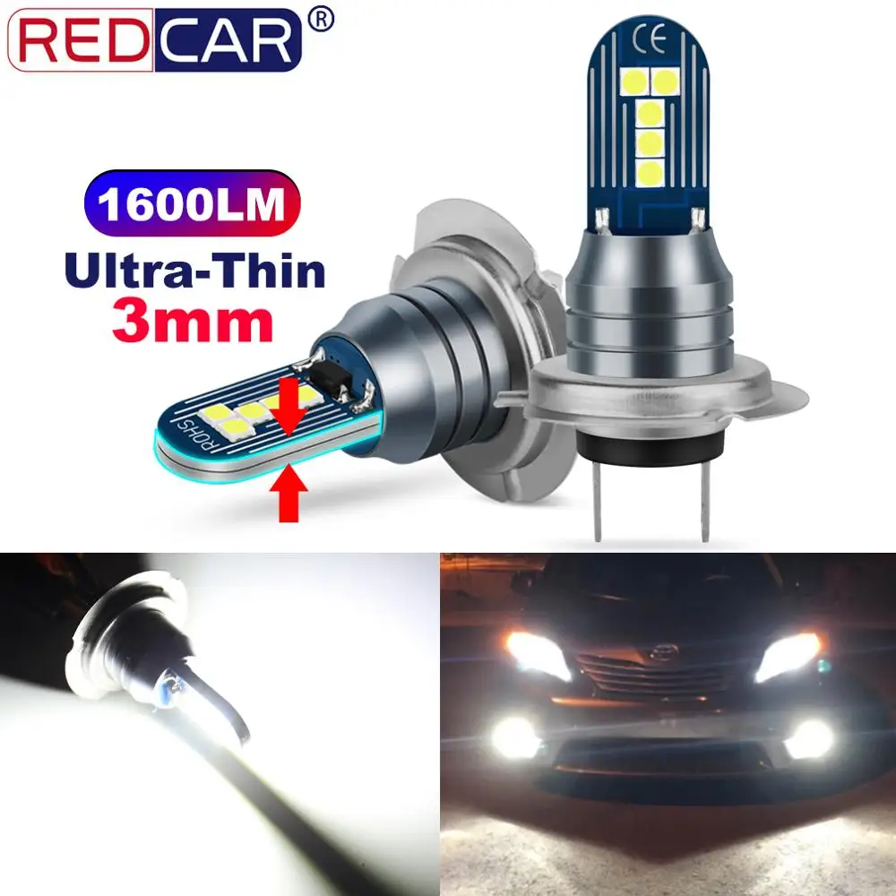 Ультратонкая светодиодная лампа H7 2 шт. 6000K 10SMD 3030 чипов Автомобильные