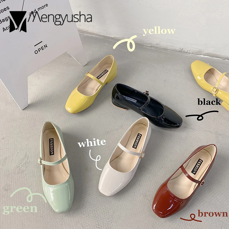 Туфли женские на низком каблуке винтажные лоферы квадратный носок застежка