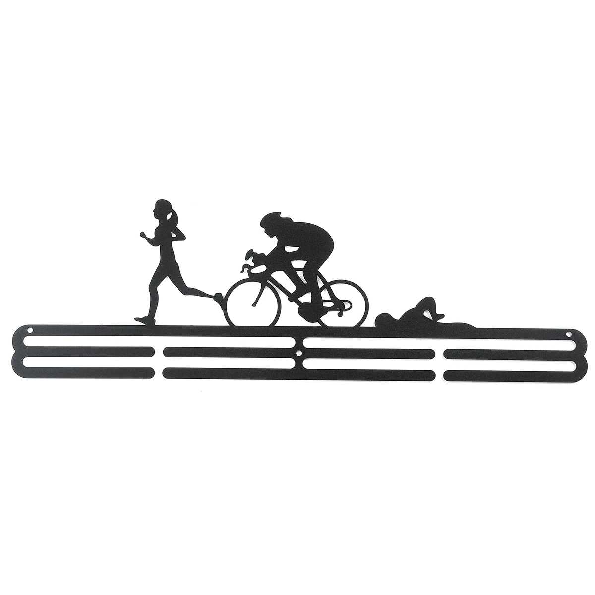 Triathlon Man Высокое качество медаль Вешалка медаль держатель дисплей стойка из нержавеющей стали держатель Бег одежда для плавания гимнастика танцы Спорт медали - Цвет: Triathlon Man