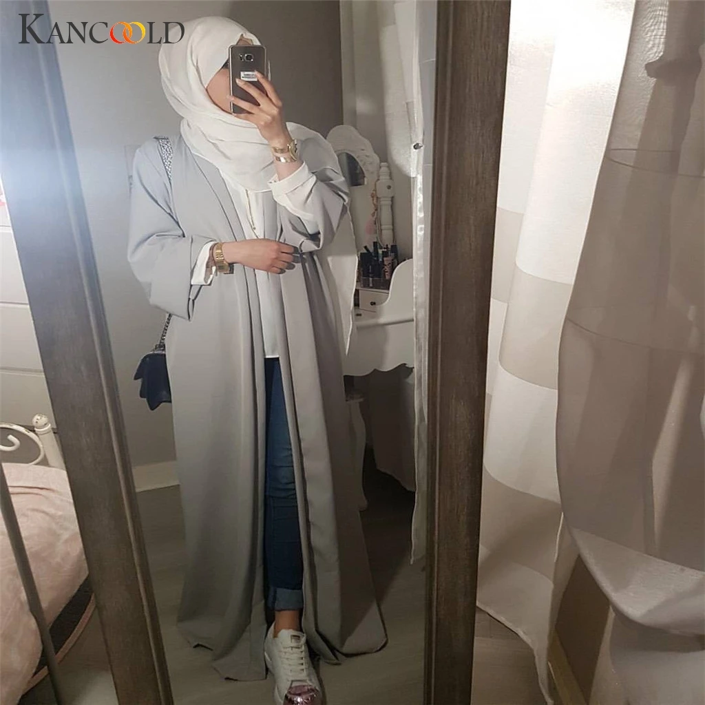 Женское 2019 абайя мусульманское платье Дубая кафтан кимоно Бангладеш халат