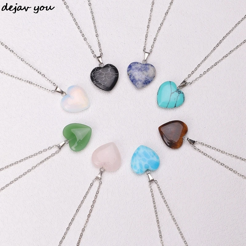 Женская подвеска в форме сердца ожерелье простое ювелирное изделие из смолы и