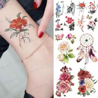 temporary tattoo for women sticker sexy girls small flowers festival art fashion foot stickers and decals body transfer tattoo