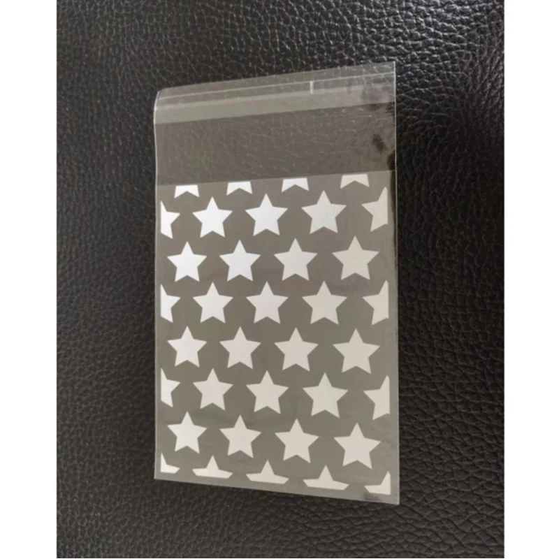 8x10 + 3 см клейкая сумка с золотистым/узором/розовой звездой печенье DIY Подарочный