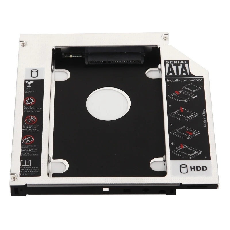 

NIGUDEYANG 2nd 12.7mm SATA Hard Disk Drive HDD SSD Optical Bay Caddy Tray Adapter for Lenovo G700 G710 Replace UJ8D1 UJ8E1 DVD