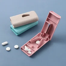 Portable Medicine Capsule Storage Box with Crushing Grinding Pill Function for Swallowing Difficulty Old People First Aid Kit