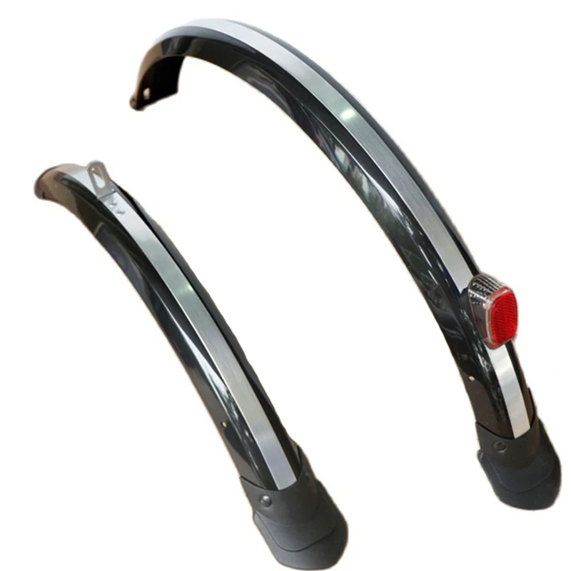 Garde-boue Fat Bike 20 Pouces - Kit Avant Et Arrière - Noir Brillant