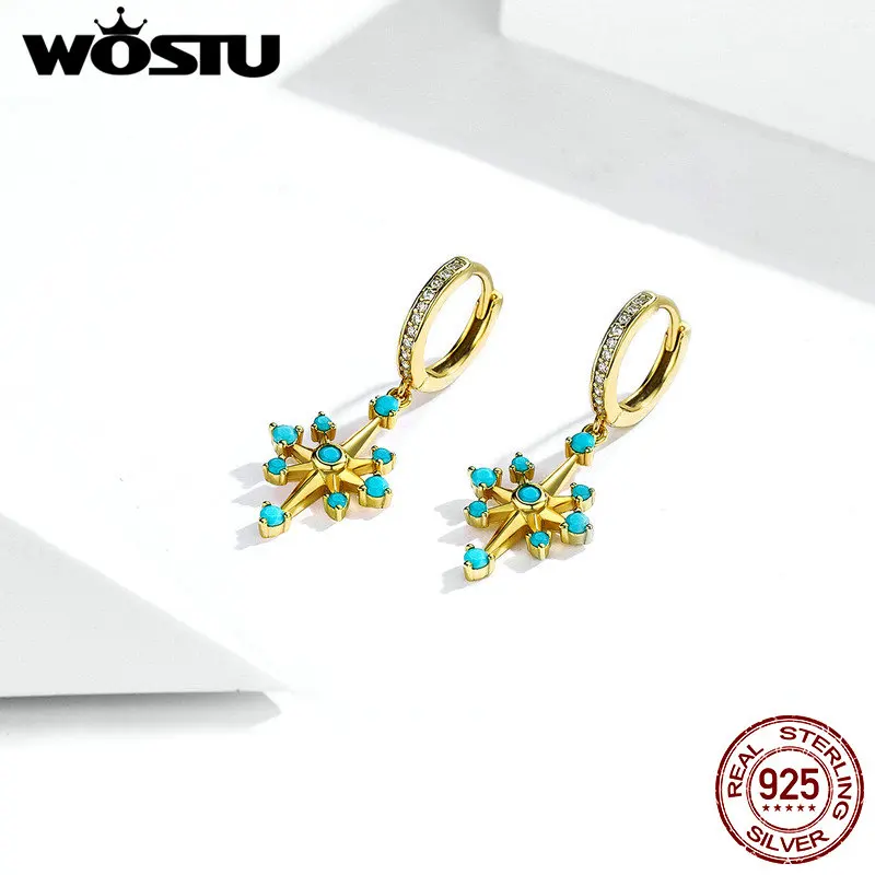 WOSTU 100% настоящие 925 пробы серебряные серьги-капли манго простые и милые Godlen