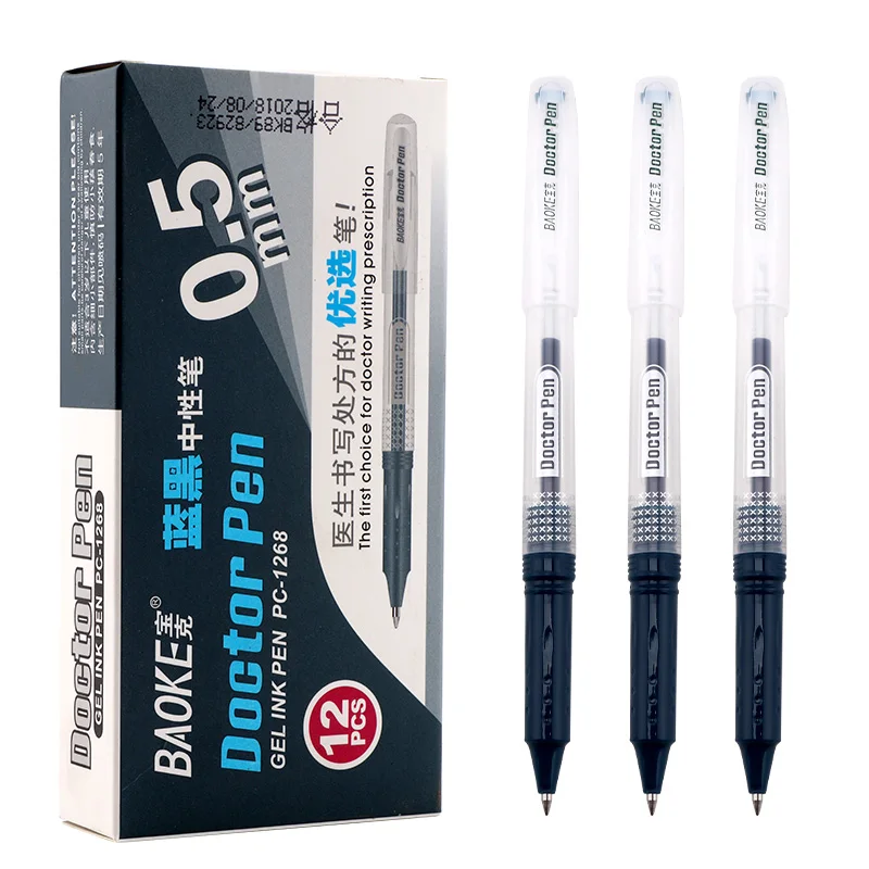 

Baoke pc1268 medical gel pen black pen wholesale doctor prescription pen 0.5 ink hospital nurse special pen press signature pen