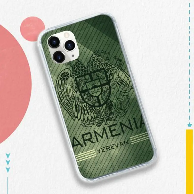 

Armenia Armenians Flag Phone Case for iPhone 11 12 pro XS MAX 8 7 6 6S Plus X 5S SE 2020 XR