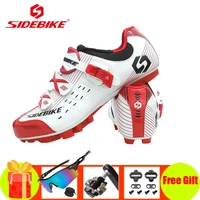 sidebike mountain bike shoes add spd pedals self locking breathable sapatilha ciclismo wear resistant breathable riding bicycle