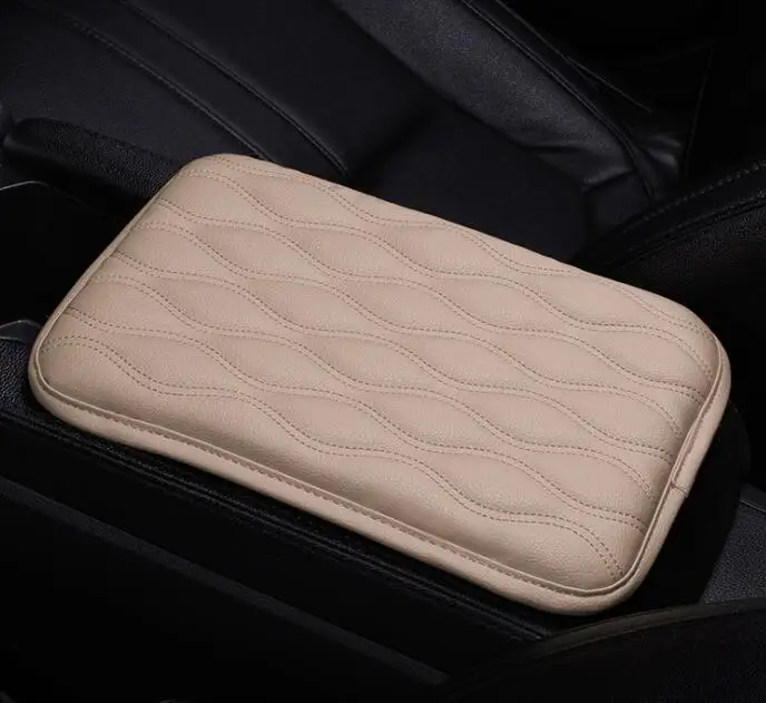 Beige Автомобильный подлокотник против царапин универсальная Водонепроницаемая Мягкая Кожаная подушка из искусственной кожи износостойкая центральная консоль Нескользящая - Название цвета: Beige