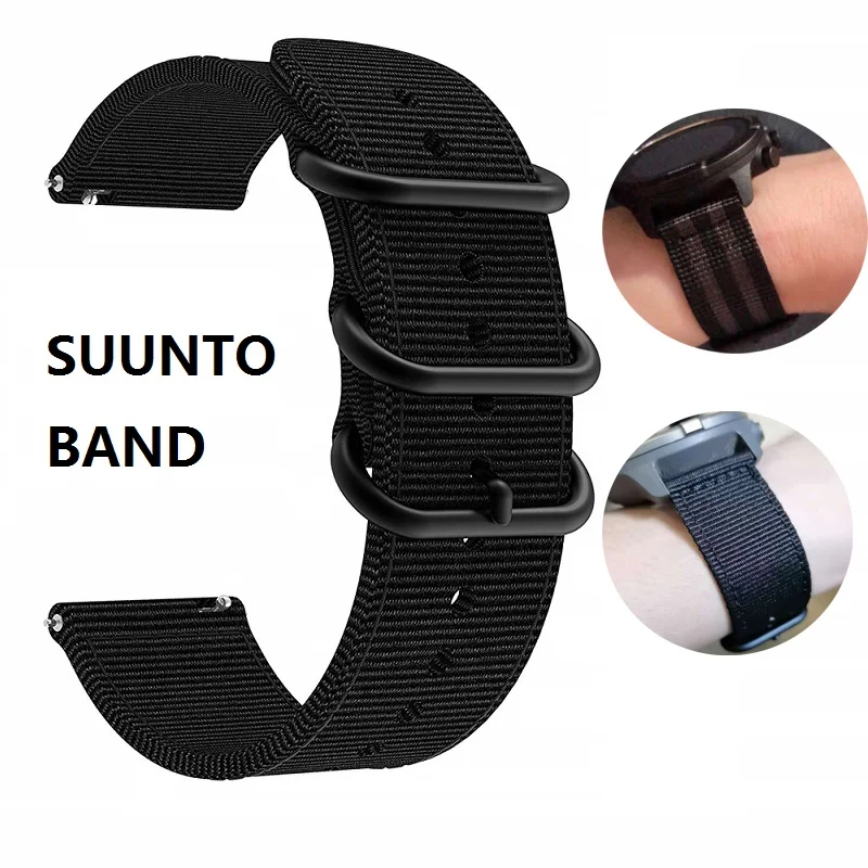 24MM Nylon Watch Strap For Suunto9 Spartan Sport HR Watch Band Suunto 9 Baro Quick Release Strap Traverse Canvas men Watchband