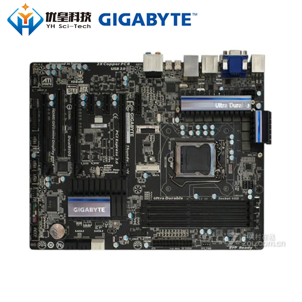 Оригинальная б/у настольная Материнская плата Gigabyte GA-Z77X-UP4 TH Z77 Socket LGA 1155 Core i7/i5/i3/Pentium/Celeron DDR3 32G ATX