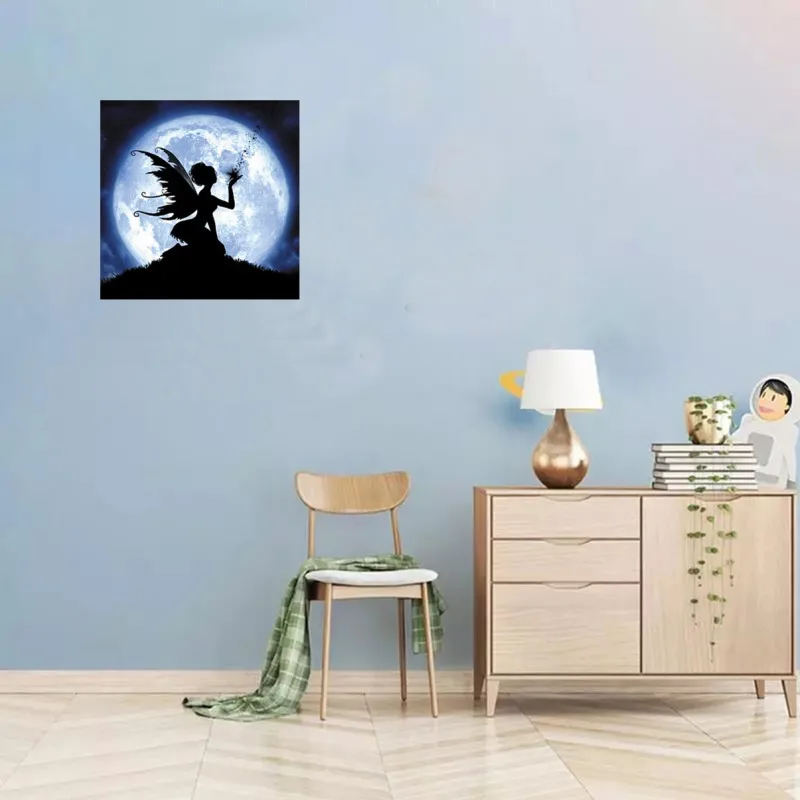 Самоклеящиеся Светящиеся Настенные подвесные наклейки с изображением лунного