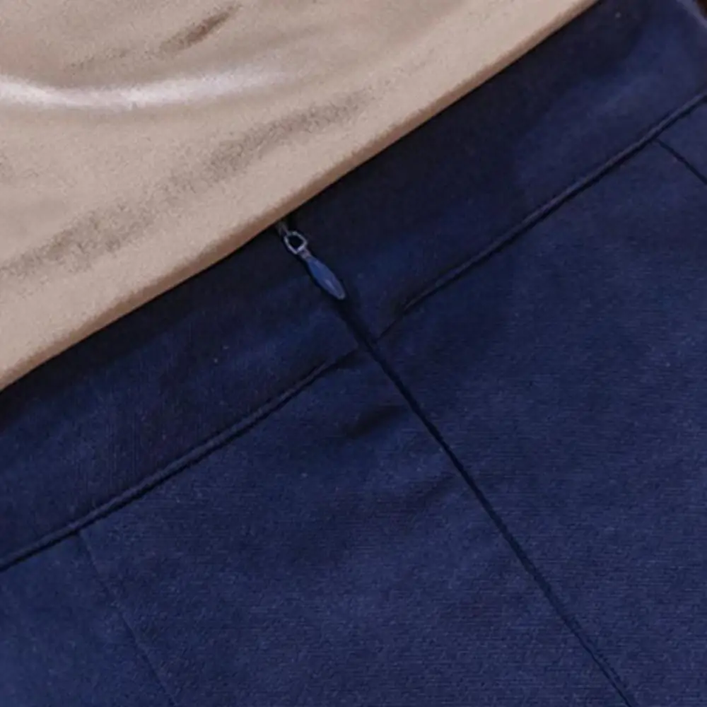 

Solid Asymmetrical Button Skirts Womens Elegant Office Lady Knee-Length Black Skirt Spring Autumn Women Clothes Plus Size