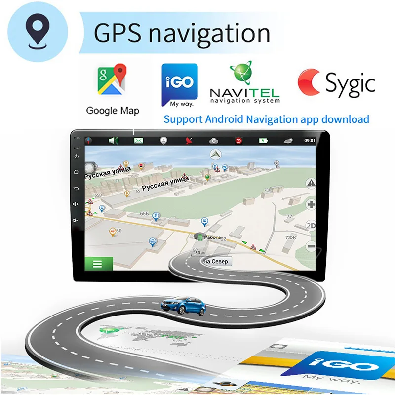 Автомагнитола 2 ГБ + 32 2din Android 8 1 RDS для 9/10 дюймов универсальный со сменным dvd