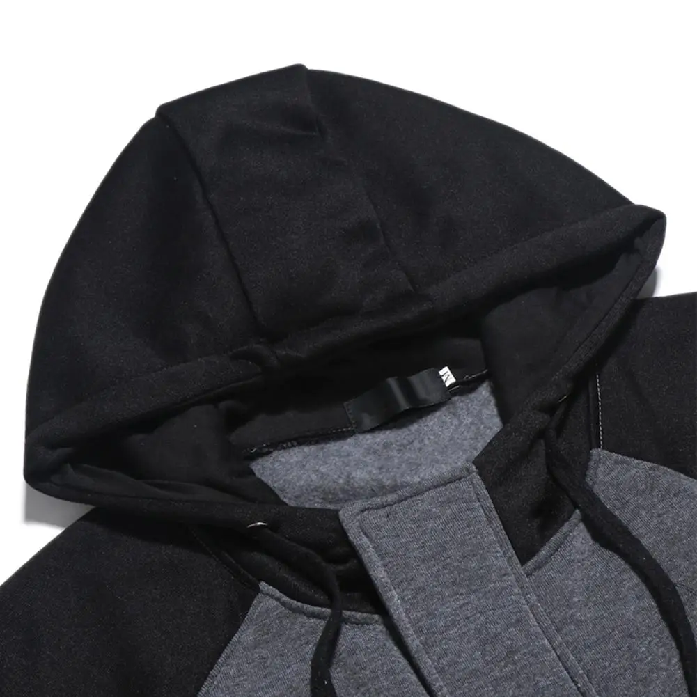 

MISSKY 2019 New Men Sweatshirt Hit Color Autumn and Winter Leisure Slim Zipper Fashion Hoodies Sweatshirt Male Clothes