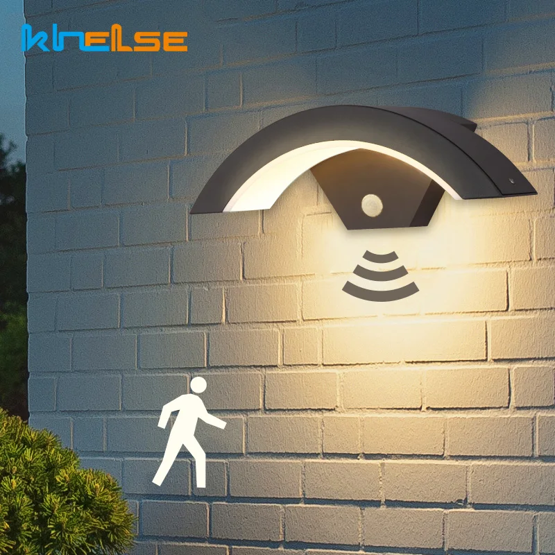 

12W Outdoor Waterproof LED Wall Light Modern Motion Sensor Garden Sconce Porch Residential Corridor Villa Wall Lighting Fixtures