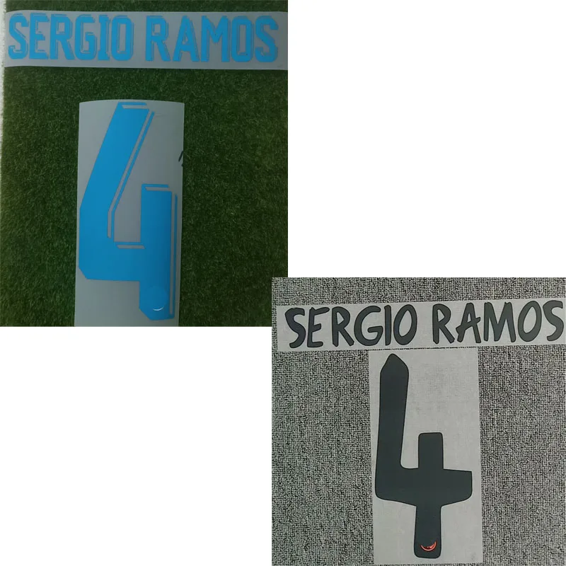 Металлический бейдж с принтом в стиле ретро #4 Sergio Ramos Nameset|Заплатки| |