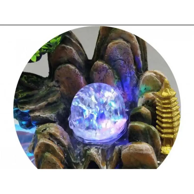 

Indoor Rockery Water Fountain Ornaments Bonsai Small Fish Tank Feng Shui Water Wheel Crafts Waterscape Office Home Desktop Decor