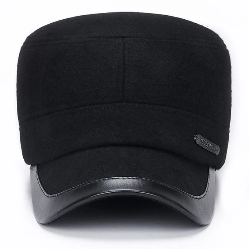 Высококачественная Мужская бейсболка с ушами зимняя шапка Снэпбэк кепки плоским