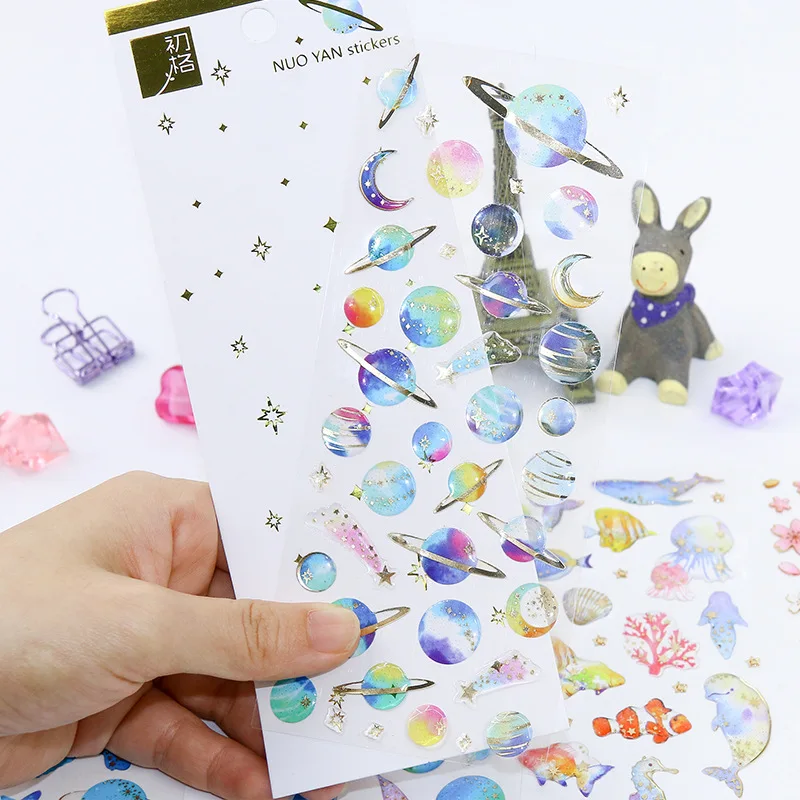 Милый корейский стикер для канцелярских товаров Coloffice с Эпоксидными кристаллами