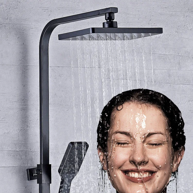Цифровой душевой набор для ванной комнаты черная бронзовая Душевая система