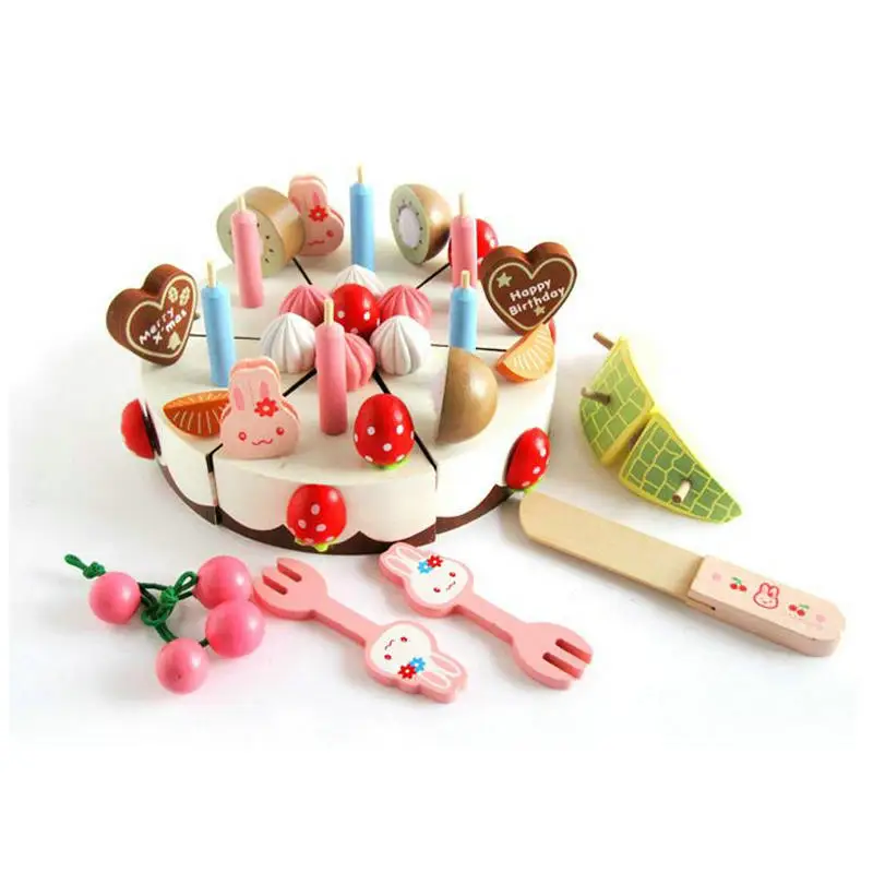 Детская деревянная еда имитация торта набор симуляция ролевые игры торт резка