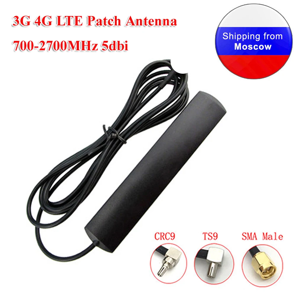 

3G 4G LTE Patch Antenna 700-2700MHz 5dbi TS9 CRC9 SMA Male Connector Router Extension Cable Antenna Universale WIFI Antenna
