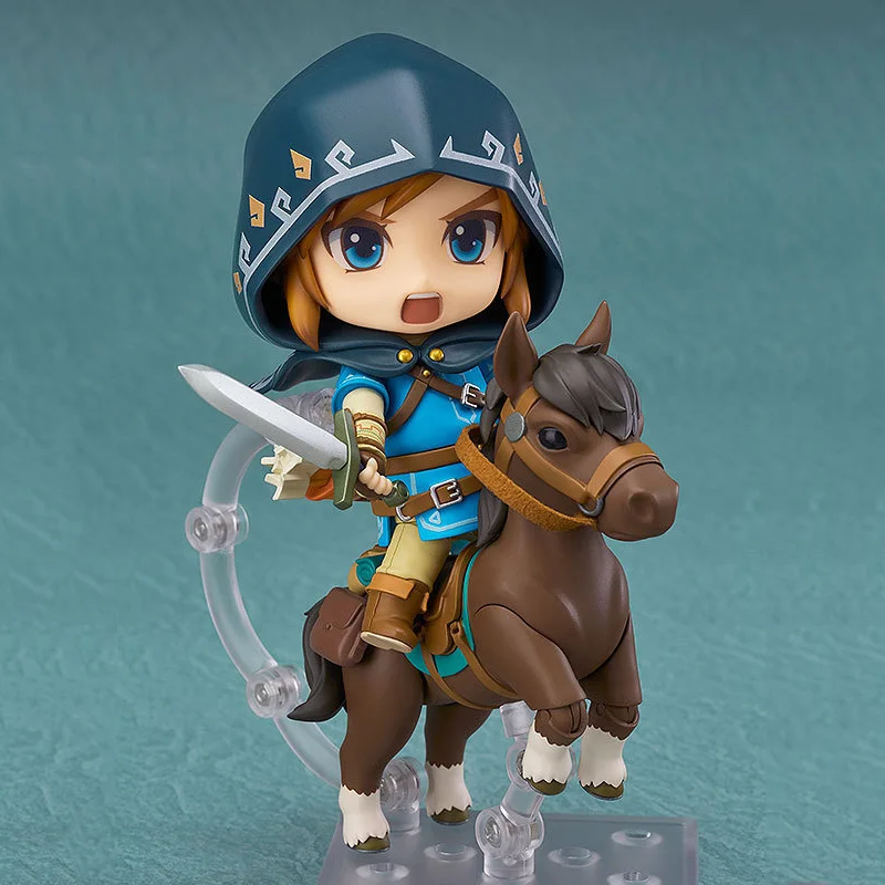 

Anime Link 733-DX Breath Of The Wild Ver DX Edition PVC Action Figure Zelda Figure With Horse Collectible Model Toys Gift 10CM