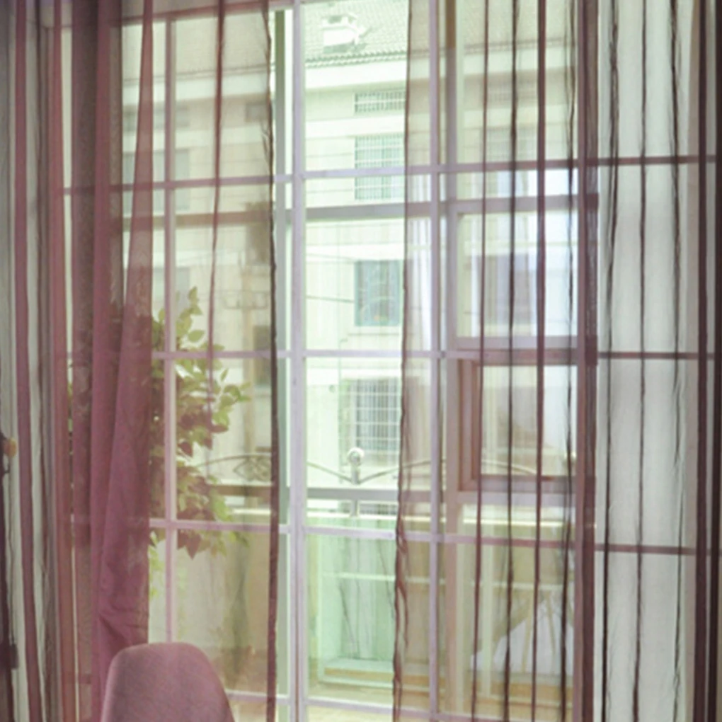 Занавеска чистый цвет тюль дверь окно занавеска драпировка панель отвесный шарф