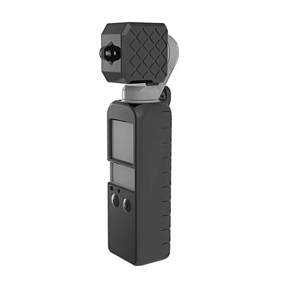 

2 In 1 Diamond Texture Silicone Body Cover Case Set Protective Lens Cap Cover For DJI OSMO Pocket Handheld Gimbal Camera