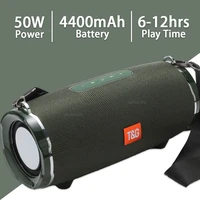 50w outdoor bluetooth speaker subwoofer tws speaker waterproof portable music player 3600 mah battery column soundbar caixa de
