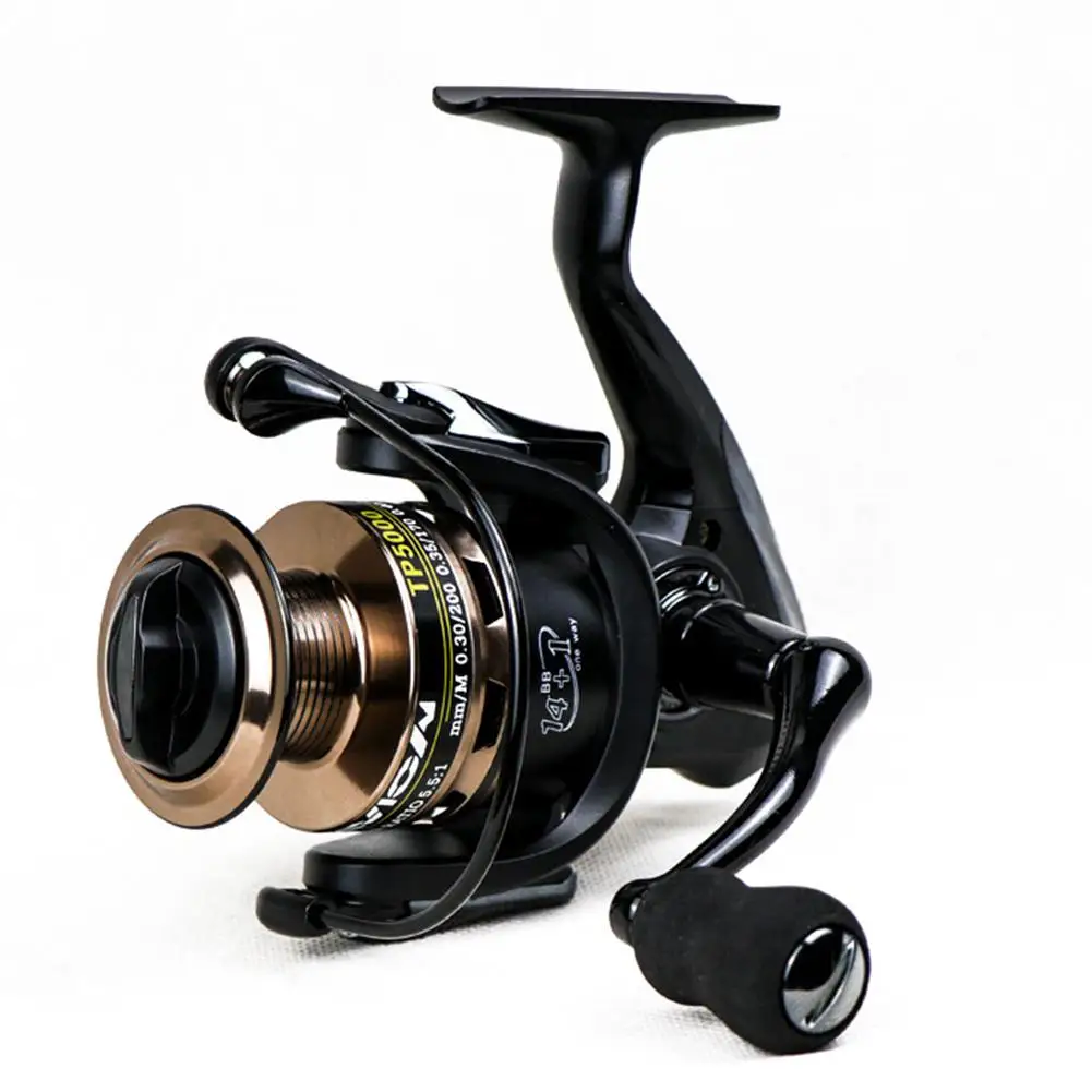 

5:5:1 Full Metal TP500-TP7000 High Quality Rocker Arm Gapless High Strength Spinning Fishing Wheel Fishing Accessories