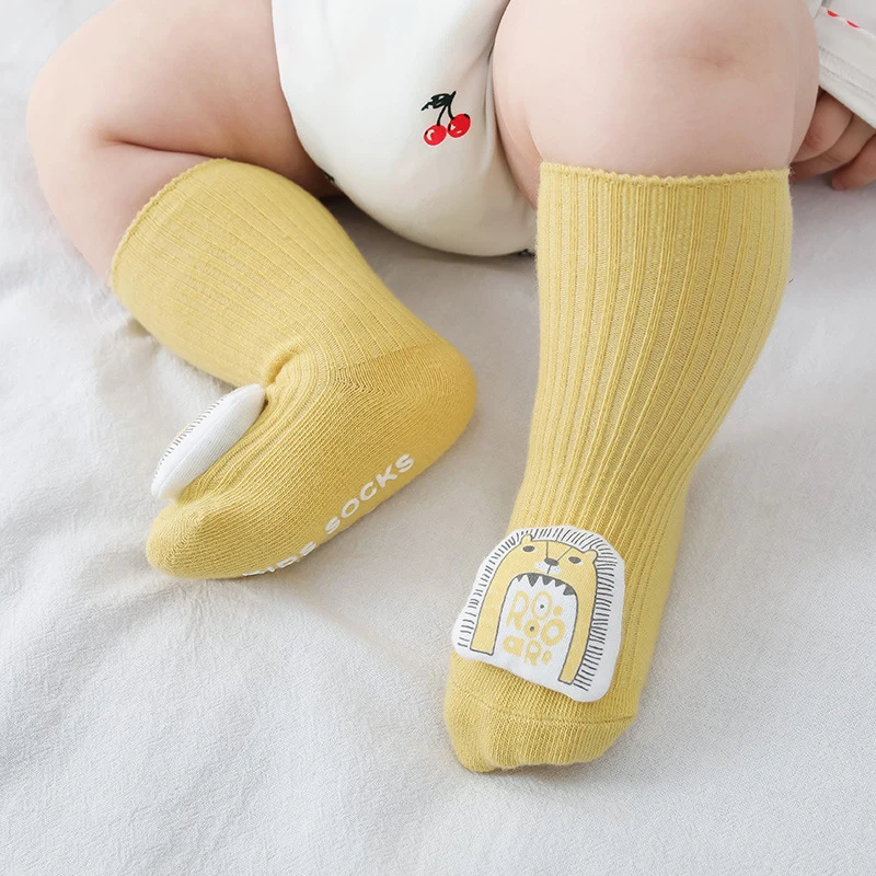 

Baby Socks Non-Slip Thick Terry Socks Cartoon Doll Newborn Floor Socks Keep Warm For 0-6 Months Baby Kids Toddler
