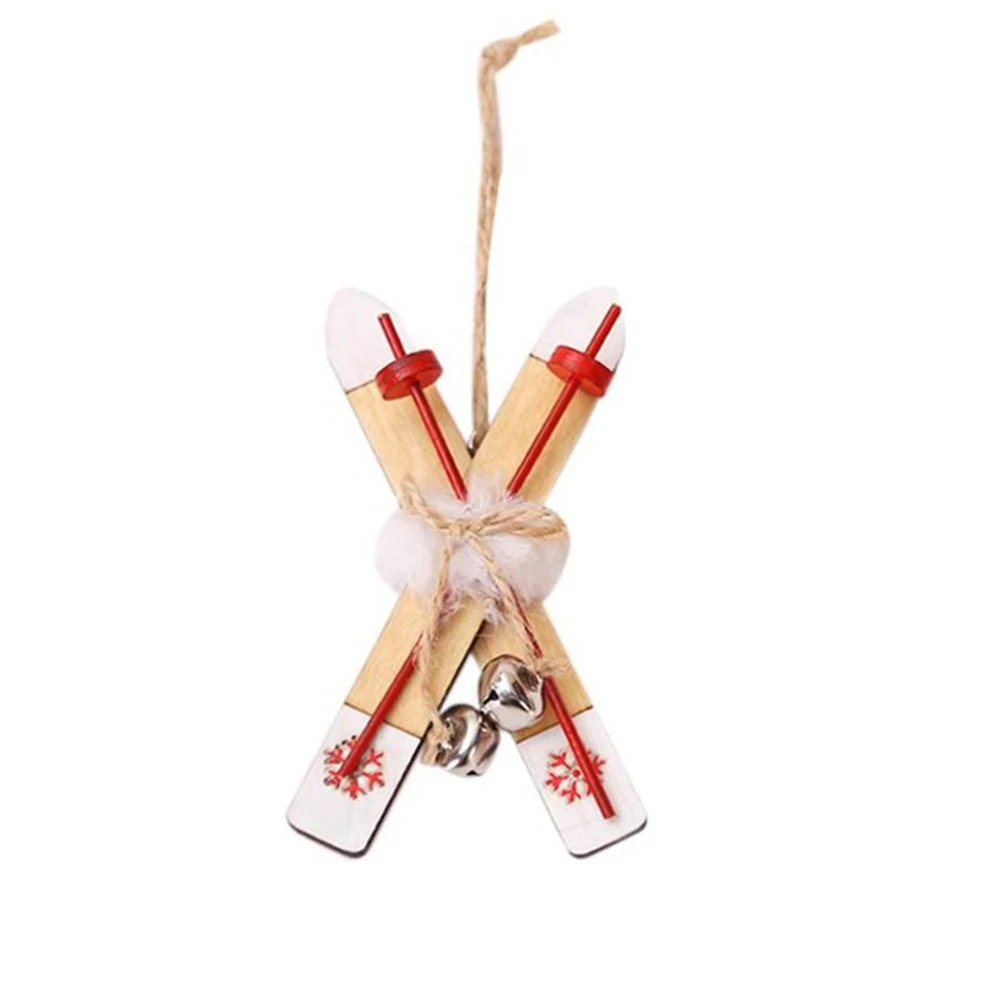 Рождественская деревянная оконная подвеска с санями елка висячие украшения