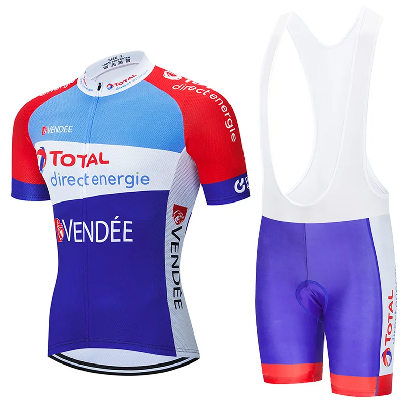 

2021 Total Cycling Team Jersey 20D Bike Shorts Set Ropa Ciclismo MenS FRANCE MTB Summer Bicycling Maillot Bottom Clothing