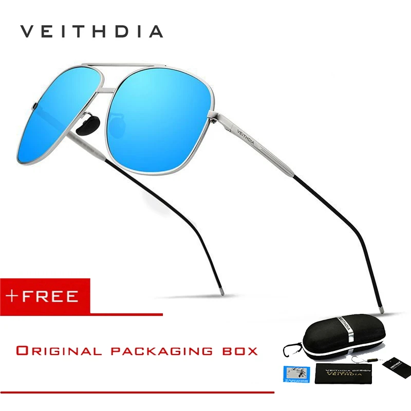 Мужские солнцезащитные очки Veithdia брендовые дизайнерские с поляризационными