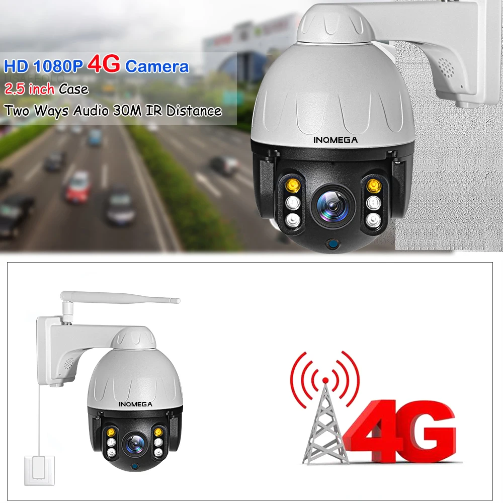 Купольная камера INQMEGA 4G Wi Fi 1080P 2 МП беспроводная GSM SIM карта IP CCTV P2P ИК ночное