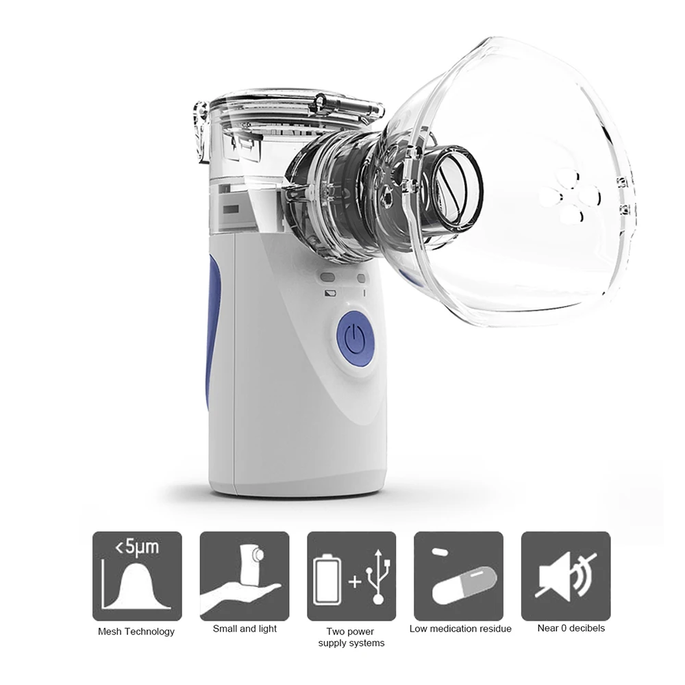 

Mini Handheld Mesh Nebulizer Asthma Inhaler Atomizer Child Adults Portable Silent Nebulizador USB Health Care Humidifier