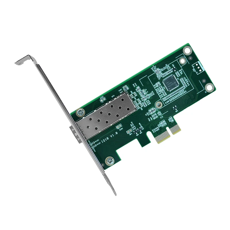 

Гигабитная оптоволоконная Серверная сетевая карта PCI-E для I210AS, один оптический порт SFP LC, совместимая с одиночным/многорежимным NIC