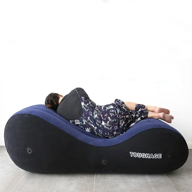 Beli S-type Posisi Kasur Tiup Kasur Udara Sofa Seks Kursi Tiup Untuk Pasangan Kekasih Mainan Seks Kit Dewasa Mainan Erotis Perjalanan Rumah