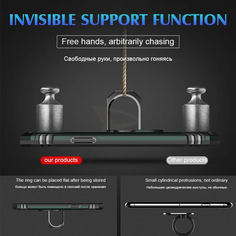 Luxury Armor Magnet Metal Ring Case For IPhone 11 Pro XR X XS Max Shockproof Back Cover 8 7 6 6s Silicone Bumper |