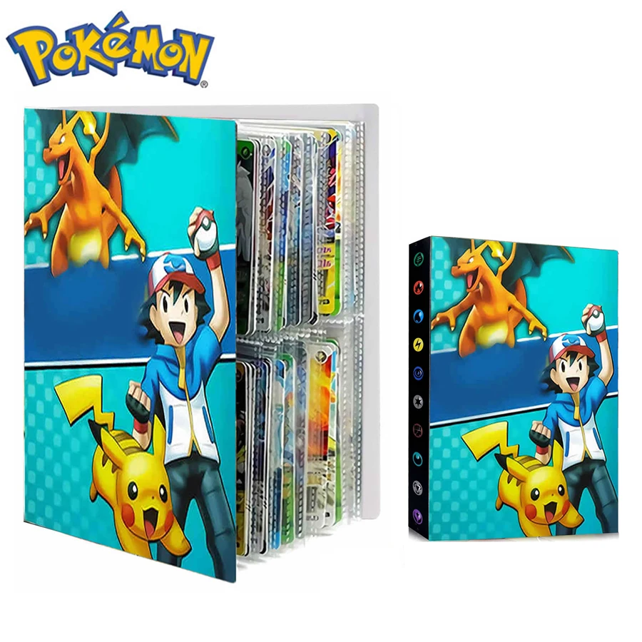 

4 Pocket 240 Card Album Pokemon Book Anime Pikachu Livre Pokémon Playing Game Cards Map Boek Binder Collectible Folder Kids Toy