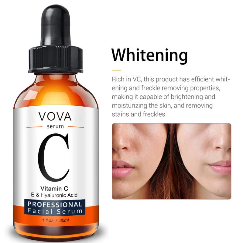 

30ml Vitamin C Face Serum Long Lasting Moisturizing Improve Roughness Lighten Spots Hyaluronic Acid Facial Essence TSLM1