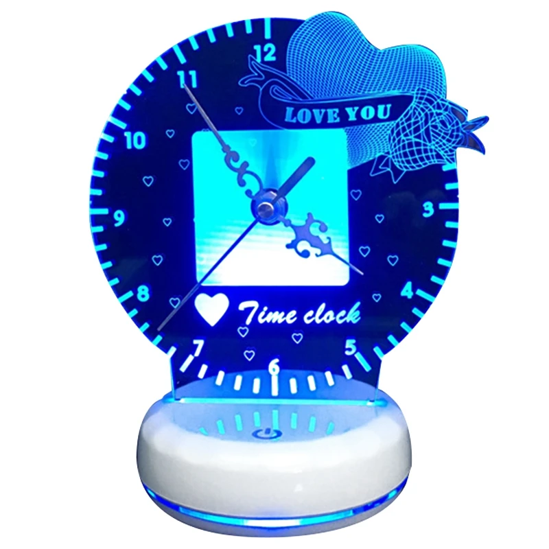 Топ Часы светодиодный Ночник светильник пульт дистанционного управления и